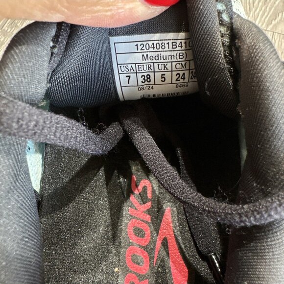 Brooks Glycerin 21 Shoes Womens Size 7 Green Black Coral Running 1204081B410 - Picture 9 of 10